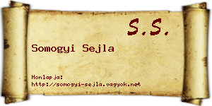 Somogyi Sejla névjegykártya